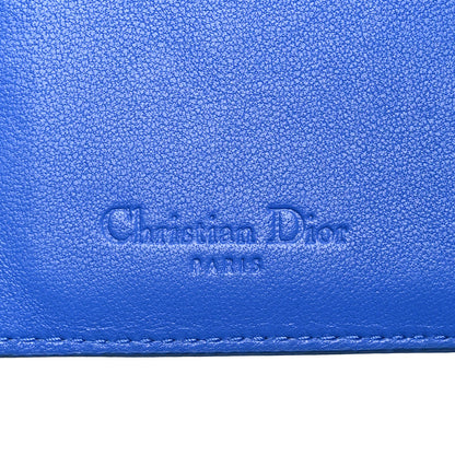 Christian Dior Lambskin Cannage Lady Dior Eden Wallet Blue 6 of 14