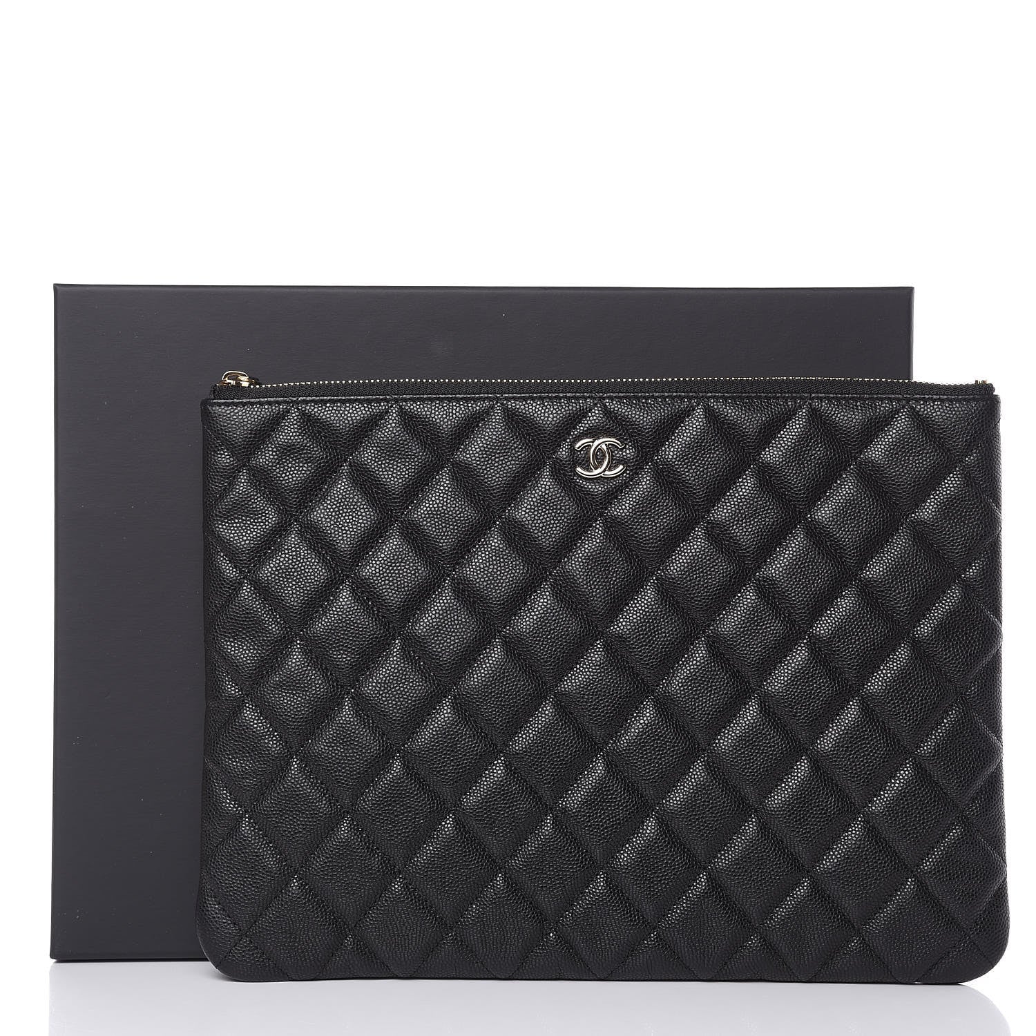 Chanel Caviar Quilted Medium Cosmetic Case Black 10 of 10