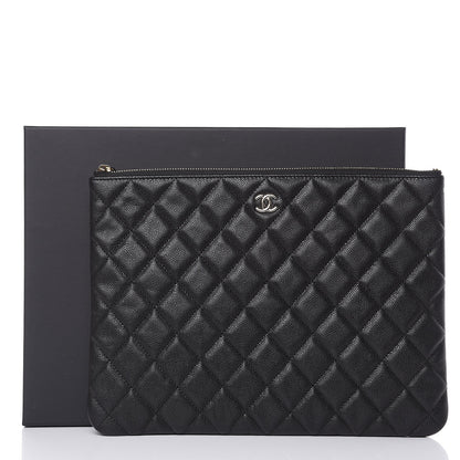 Chanel Caviar Quilted Medium Cosmetic Case Black 10 of 10
