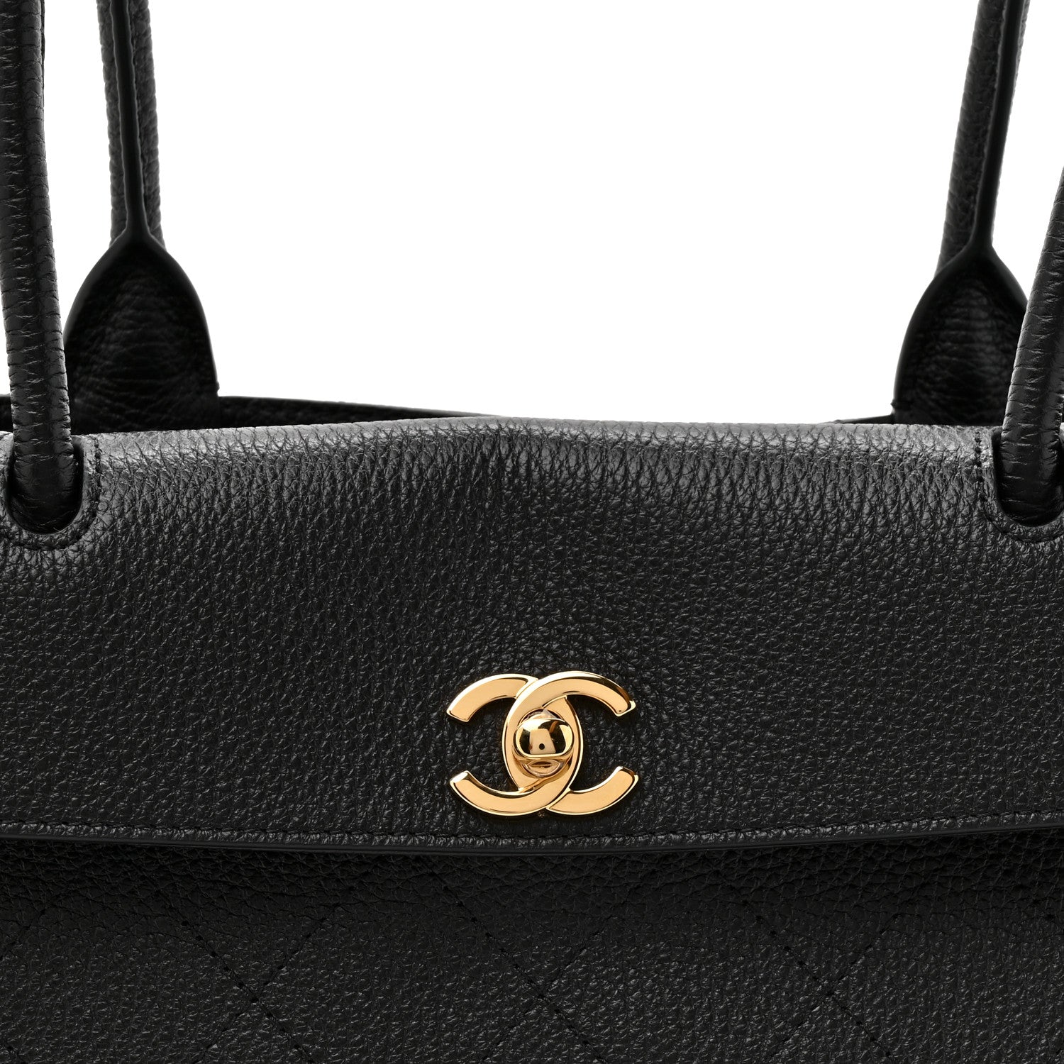 Chanel Grained Calfskin Stitched Urban Essentials Small Shopping Bag Black 8 of 10