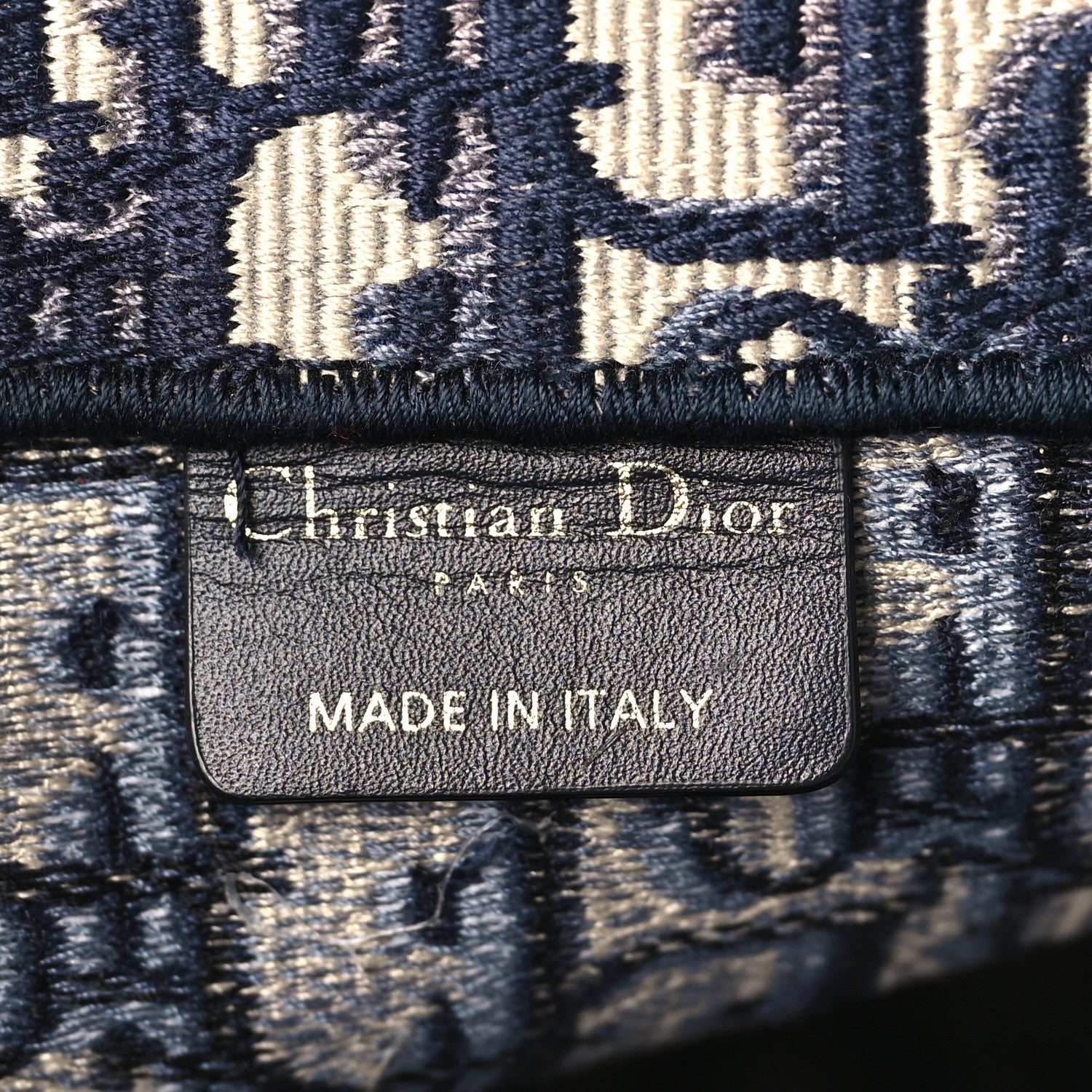 Christian Dior Oblique Large Book Tote Blue Multicolor 6 of 9