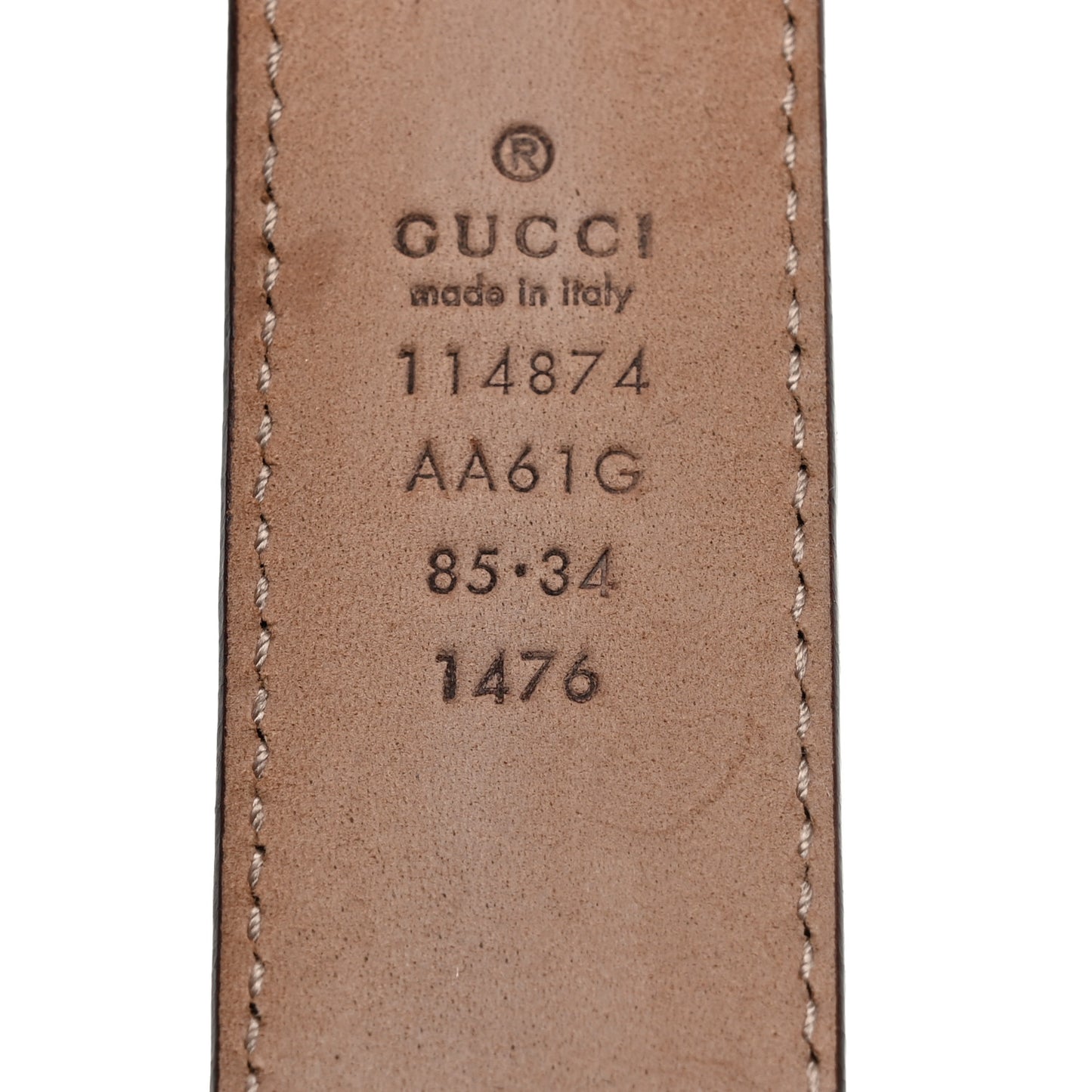 Guccissima Interlocking G Belt 85 34 Chocolate