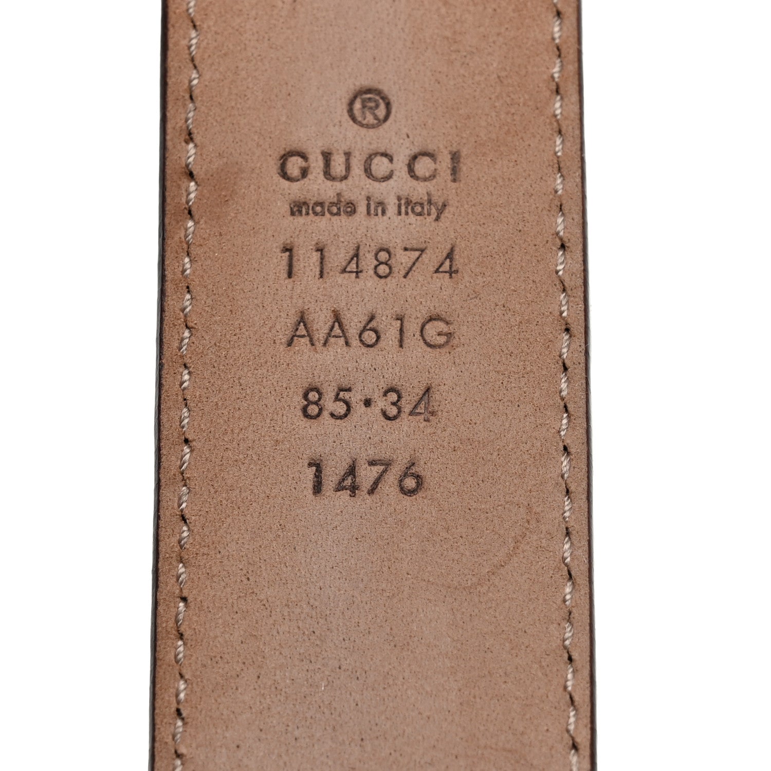 Gucci Guccissima Interlocking G Belt 85 34 Chocolate 3 of 5