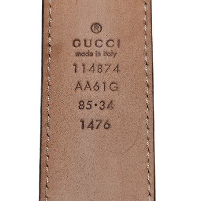 Gucci Guccissima Interlocking G Belt 85 34 Chocolate 3 of 5