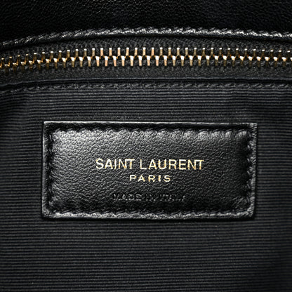Saint Laurent Lambskin Quilted Medium Loulou Puffer Monogram Chain Satchel Black 6 of 10