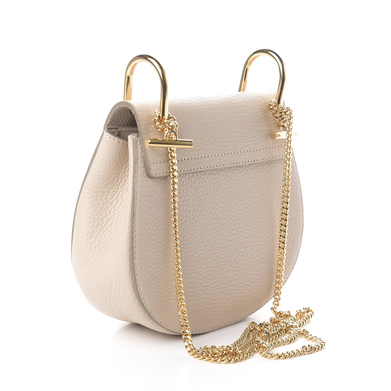 Chloe Grained Lambskin Mini Drew Shoulder Bag Abstract White 3 of 8