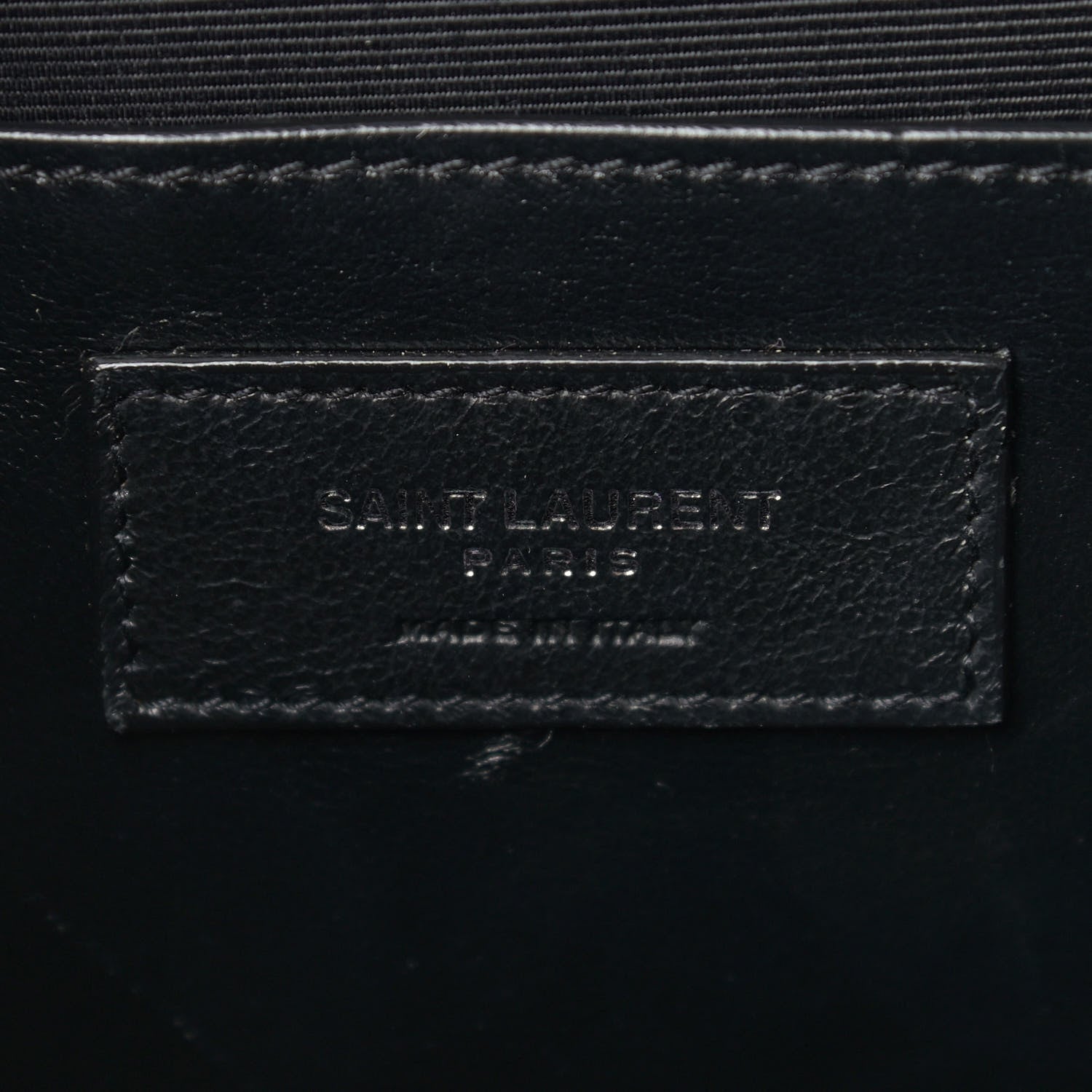 Saint Laurent Grain De Poudre Textured Mixed Matelasse Triquilt Medium Monogram Satchel Black 6 of 9