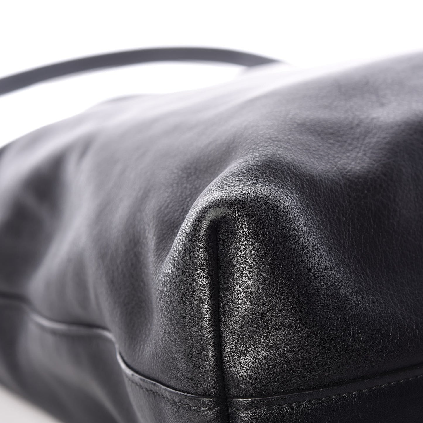Soft Calf Shopping Tote Black