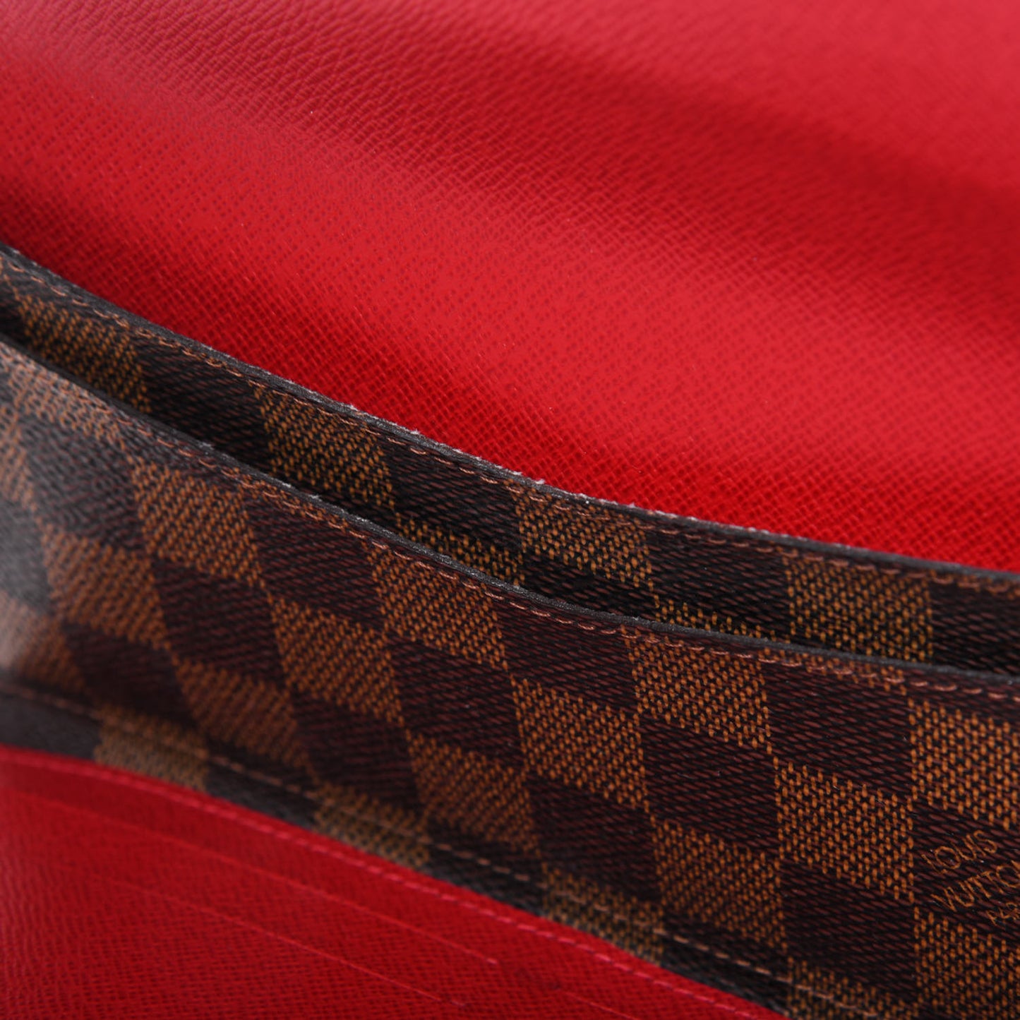 Damier Ebene Josephine Wallet Red
