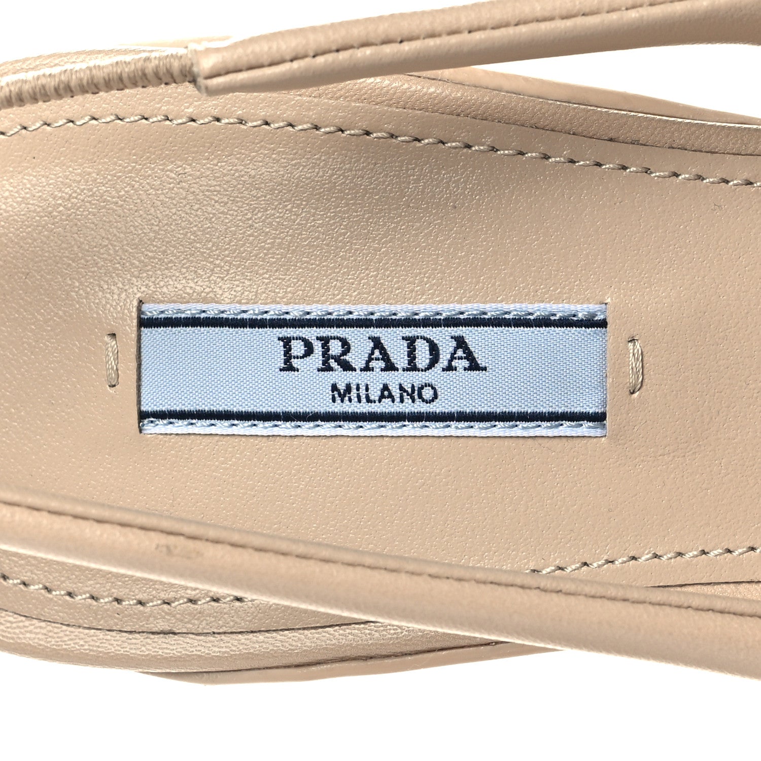 Prada Spazzolato Triangle Logo Pointed Toe 45mm Slingback Pumps 36 Deserto 8 of 9