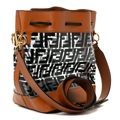 Fendi TPU FF Vitello Aura F is Fendi Grande Mon Tresor Bucket Bag Black Cuoio 3 of 23