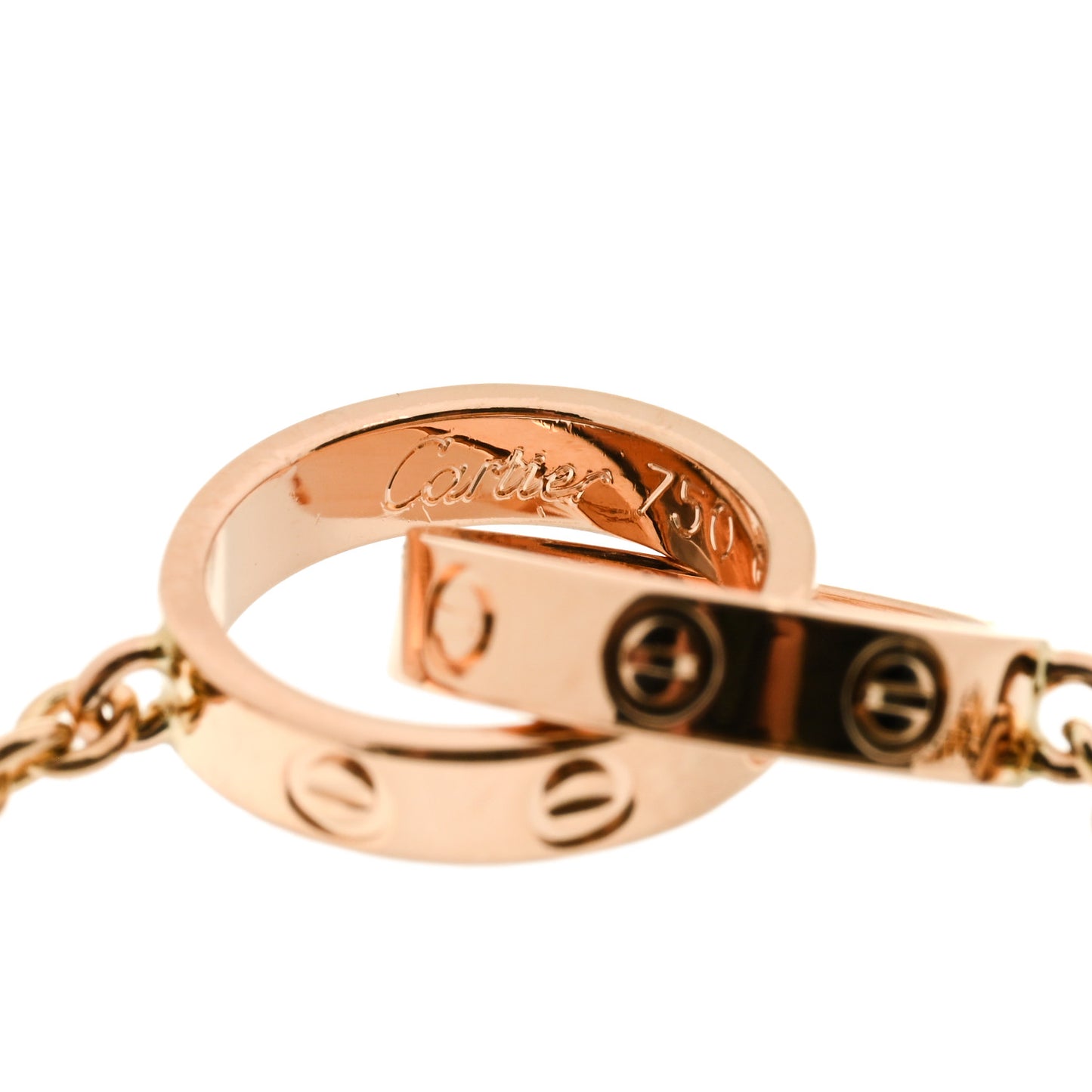 18K Pink Gold Interlocking LOVE Bracelet