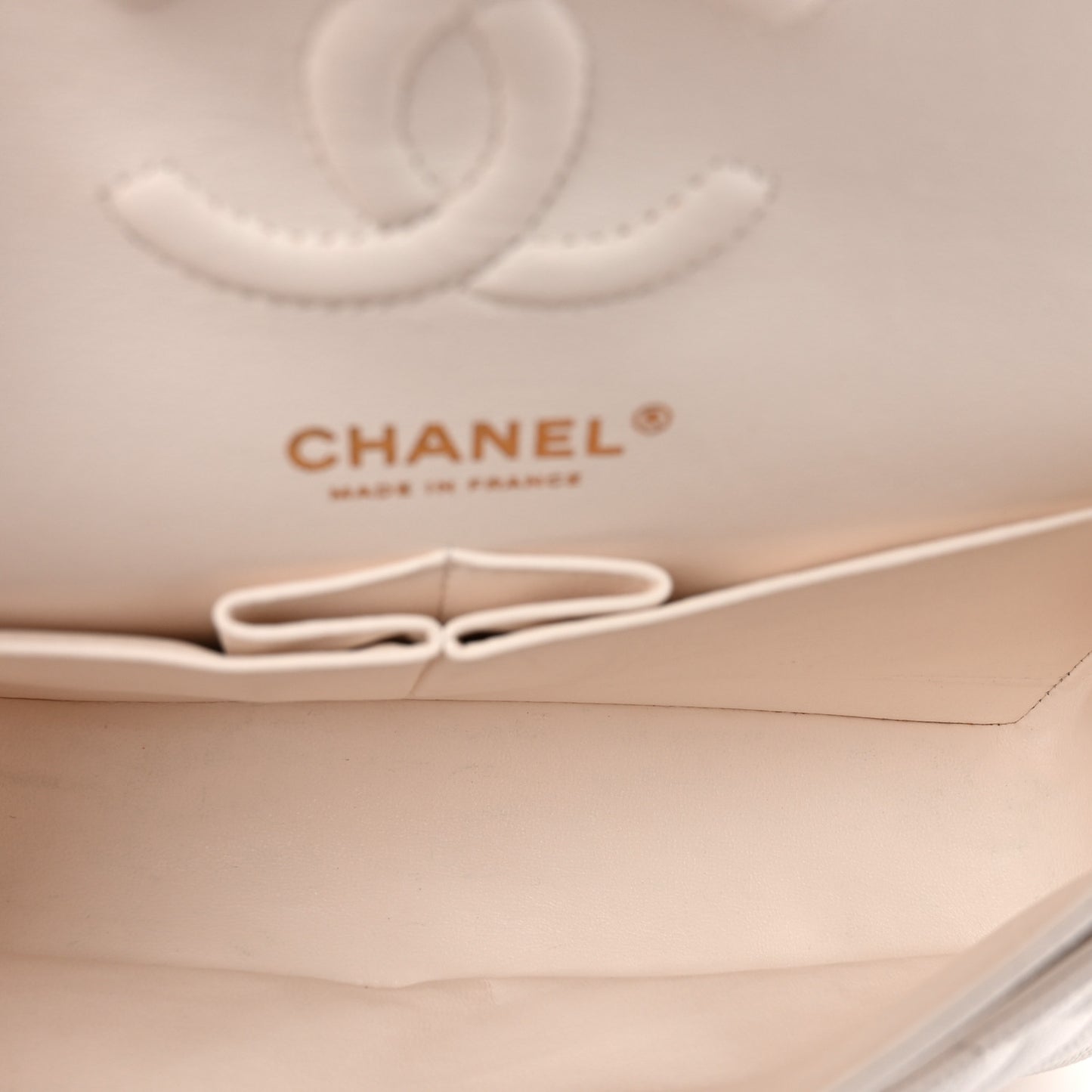 Caviar Quilted Small Double Flap White