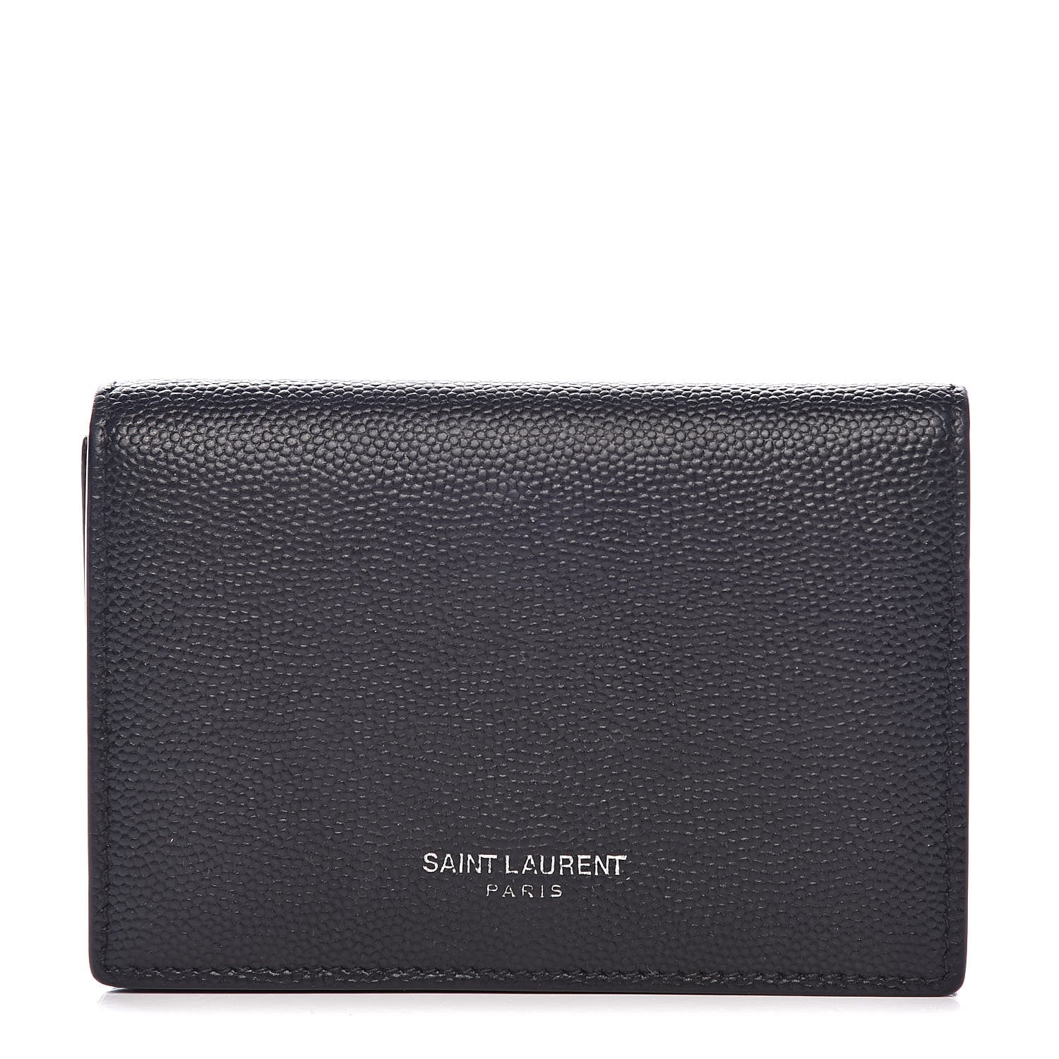 Saint Laurent Grain De Poudre Business Card Case Black 1 of 12