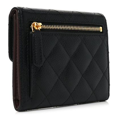 Chanel Caviar Quilted Compact Flap Wallet Black 3 of 9