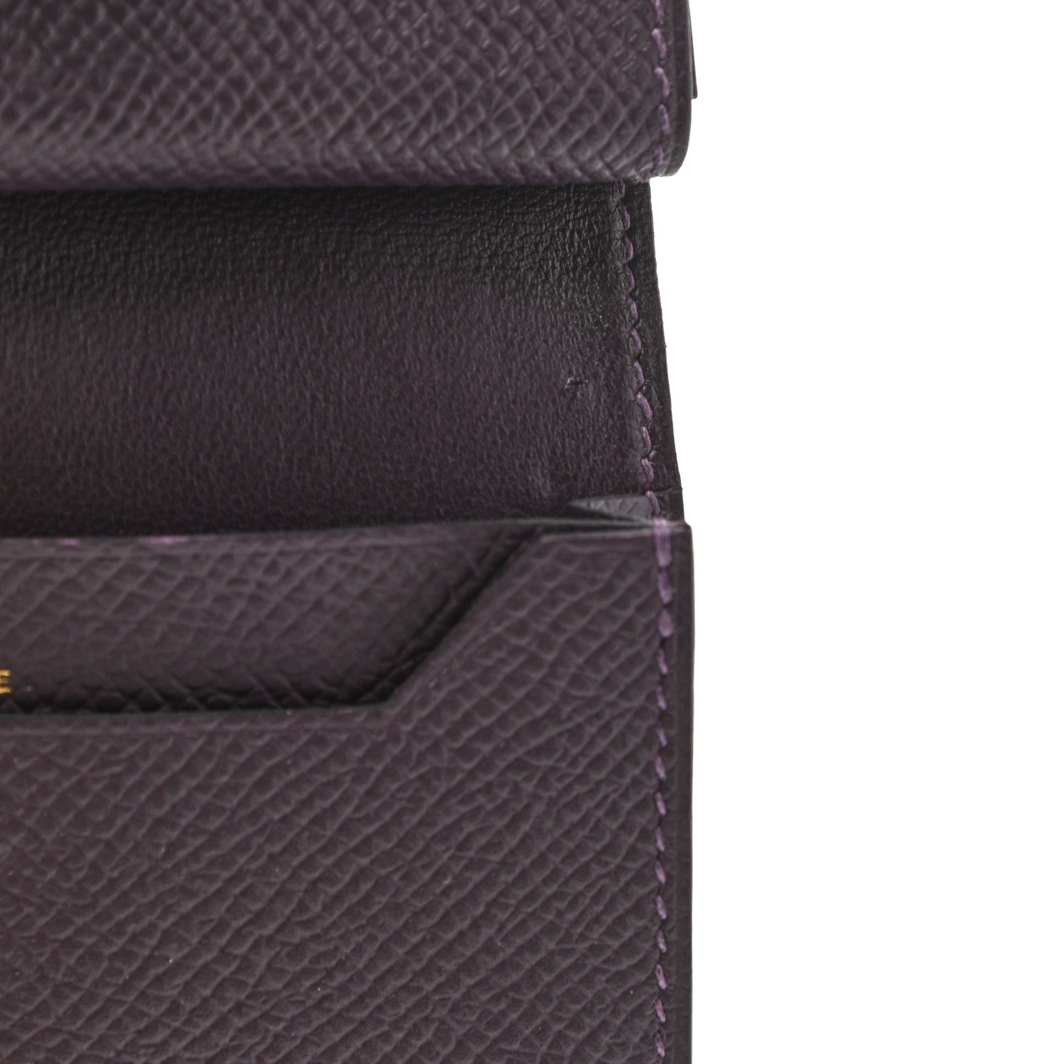 Hermes Epsom Mini Bearn Wallet Raisin 7 of 10