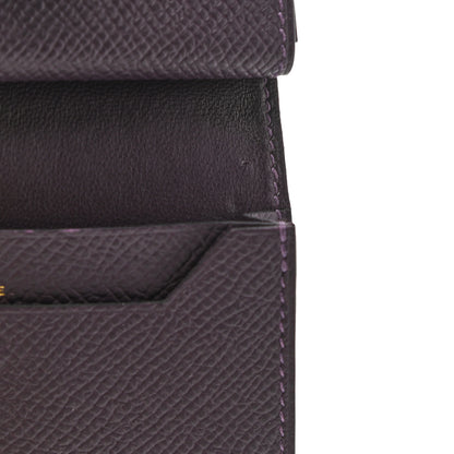 Hermes Epsom Mini Bearn Wallet Raisin 7 of 10
