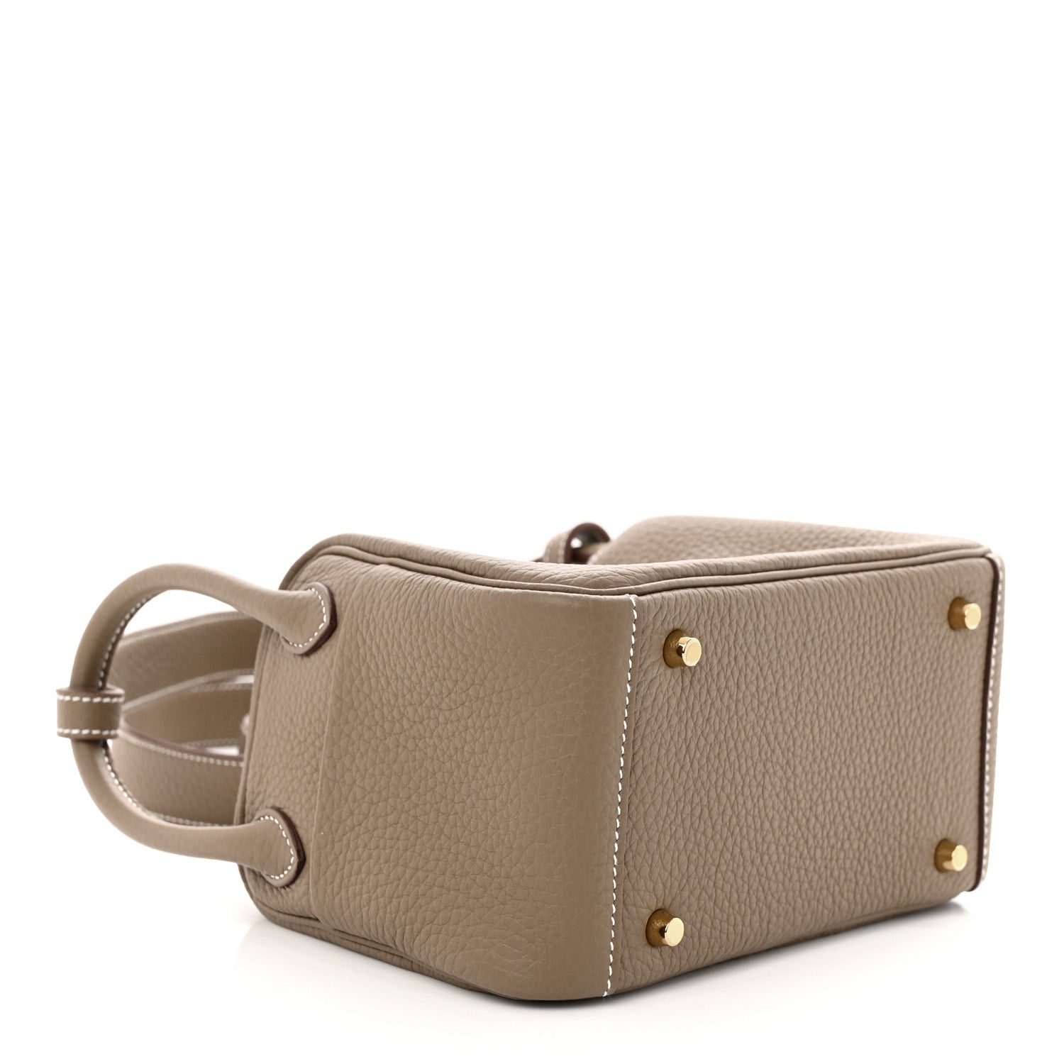 Hermes Taurillon Clemence Mini Lindy 20 Etoupe 4 of 12