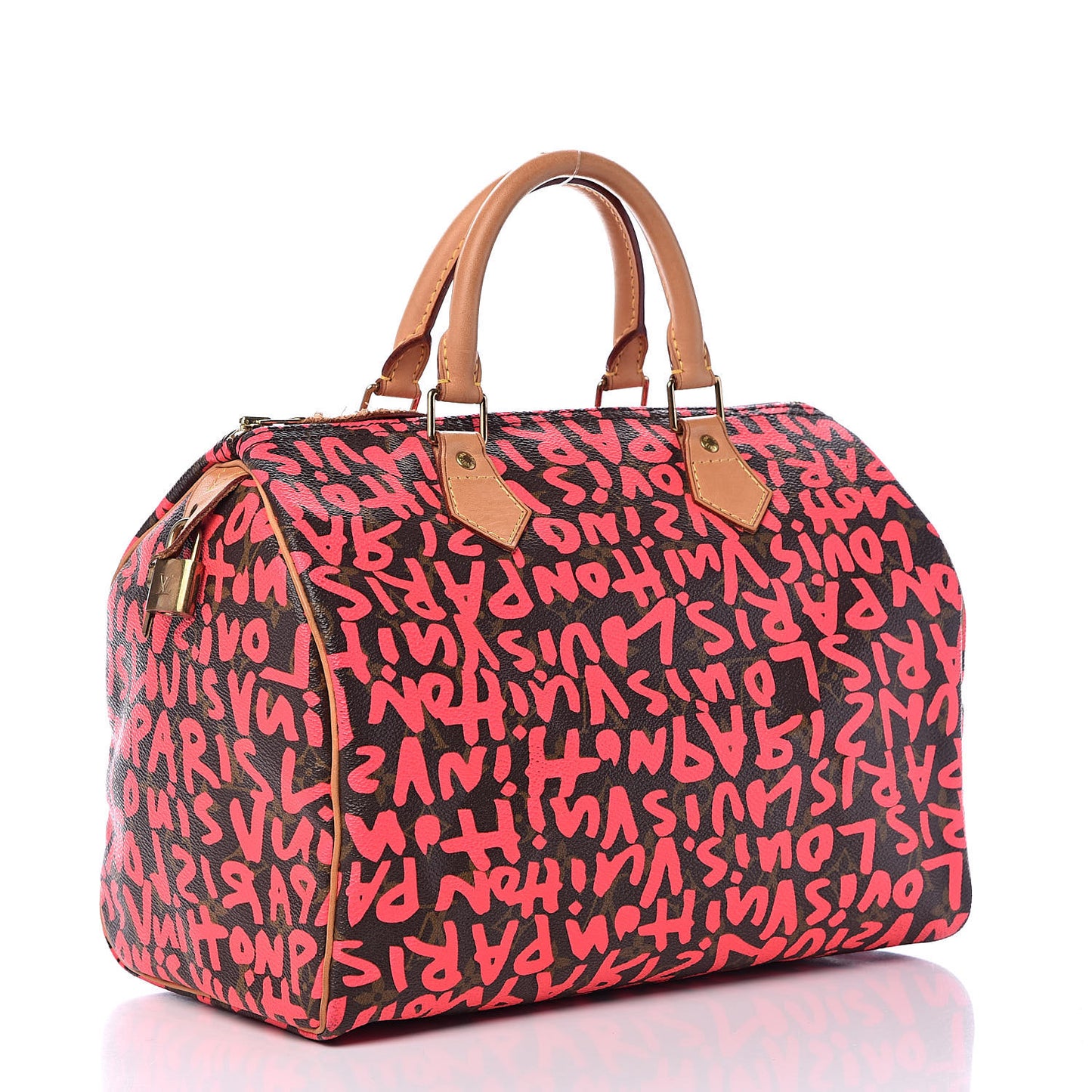 Monogram Graffiti Speedy 30 Fuchsia