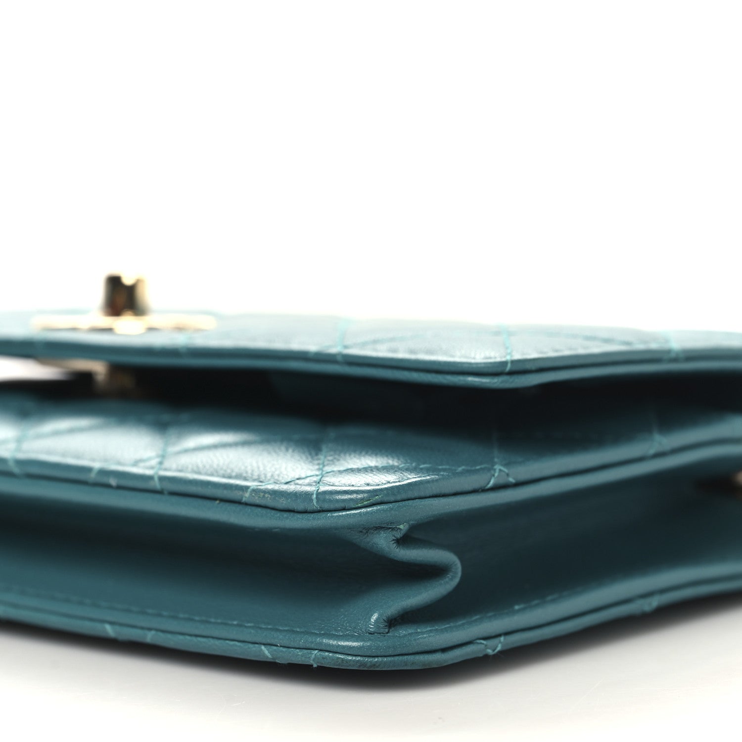 Chanel Lambskin Quilted Trendy CC Wallet On Chain WOC Green 11 of 11