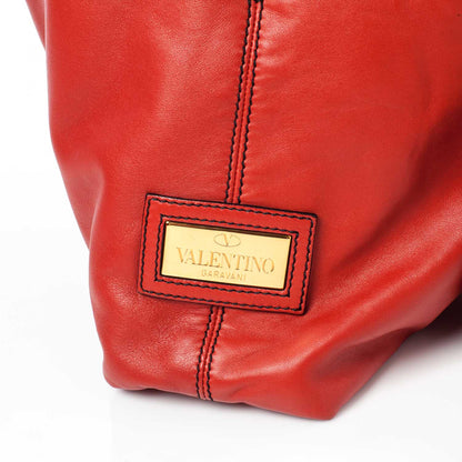 Valentino Garavani Nappa Premier Bow Hobo Rosso 6 of 10
