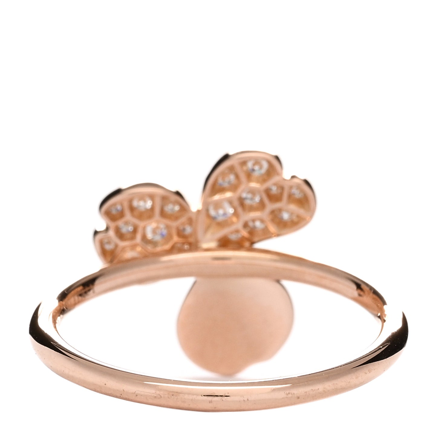 18K Rose Gold Diamond Paper Flowers Ring 52 6