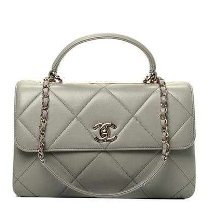 Chanel Lambskin Quilted Medium Trendy CC Flap Dual Handle Bag Grey 1 of 10