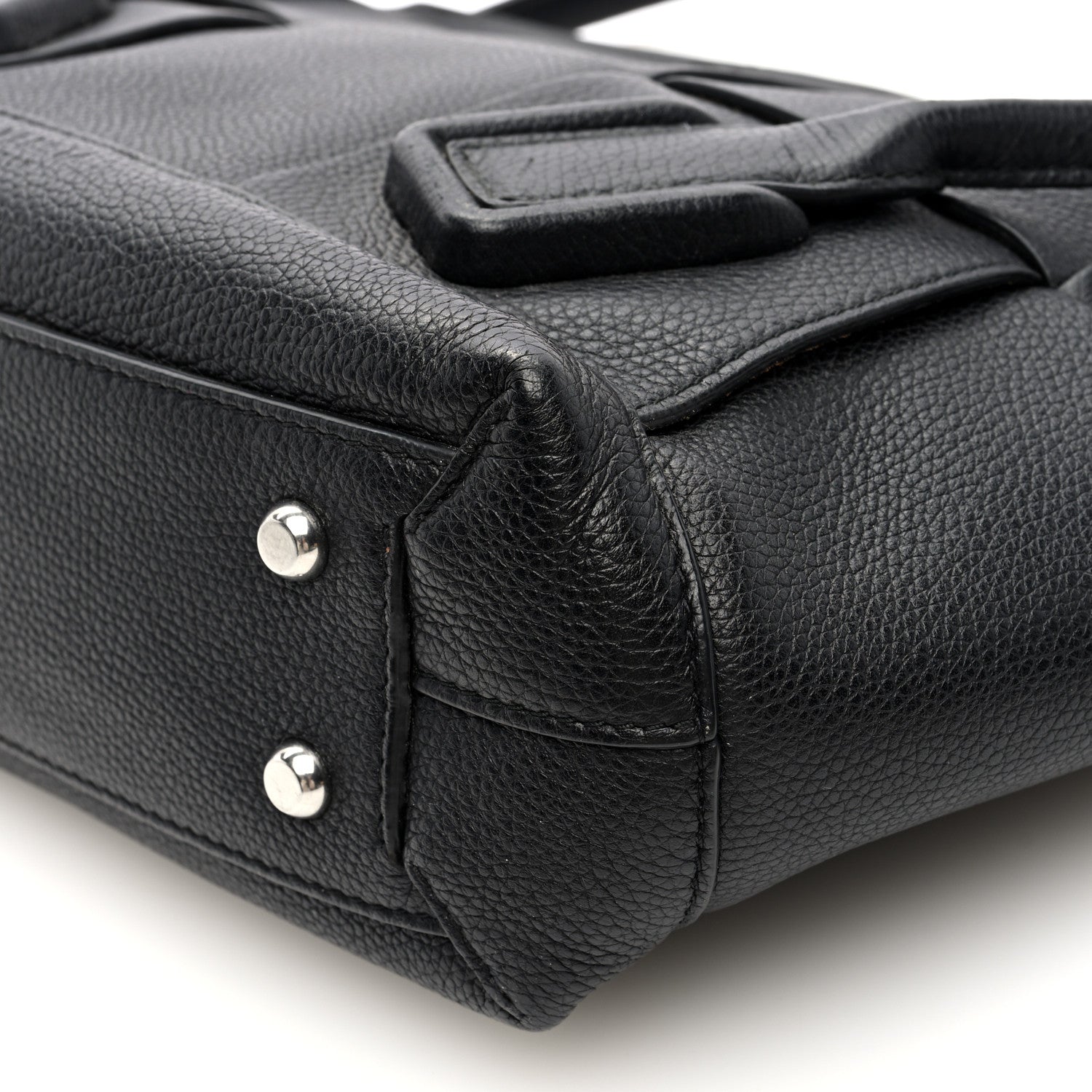 Bottega Veneta Grained Calfskin Maxi Intrecciato Small Arco Black 9 of 12