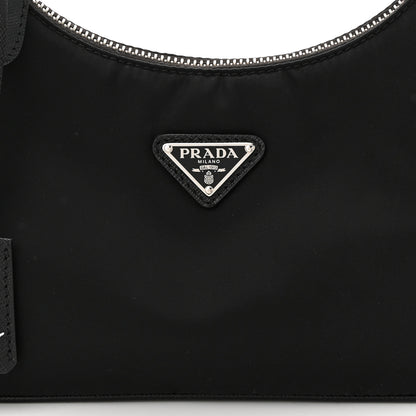 Prada Tessuto Nylon Saffiano Mini Re-Edition 2005 Bag Black 9 of 11