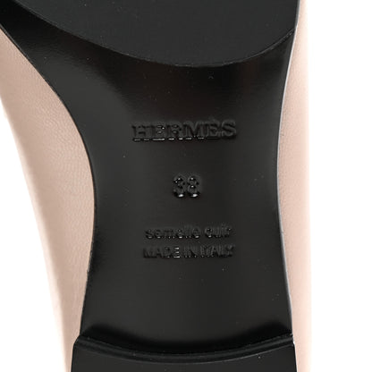 Hermes Goatskin Womens Royal Loafers 38 Multicolore Beige Mastic 6 of 11