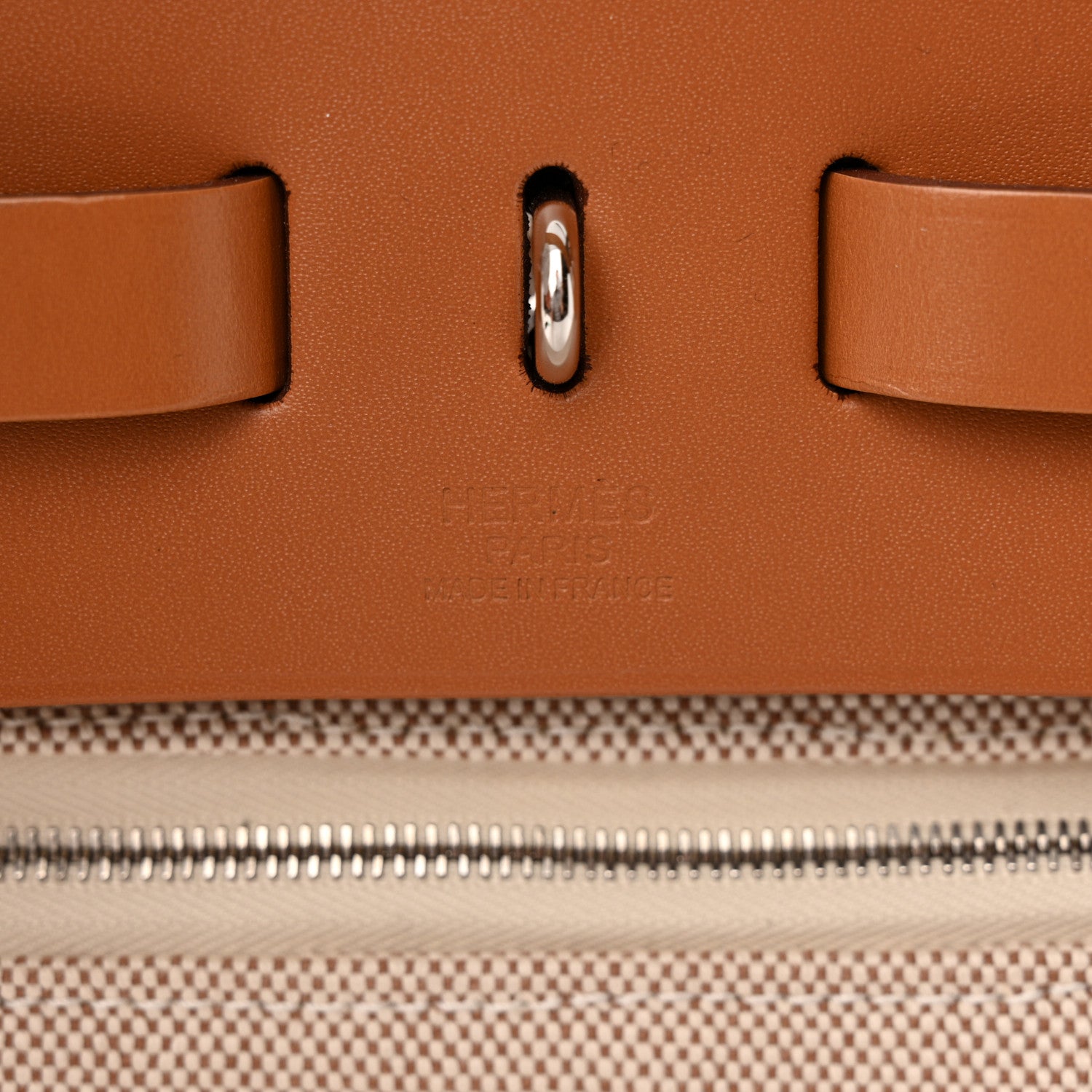 Hermes Vache Hunter Calfskin Criss Viking Herbag Zip Retourne 39 MM Ecru Beige Naturel 7 of 10