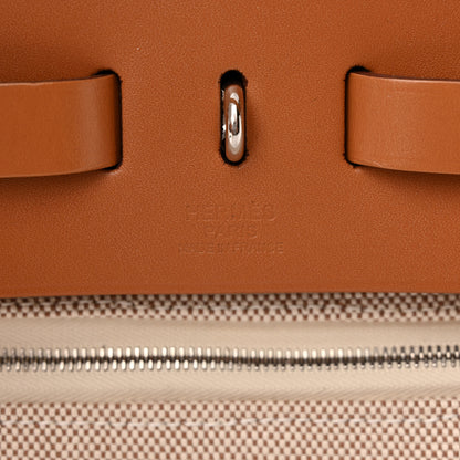Hermes Vache Hunter Calfskin Criss Viking Herbag Zip Retourne 39 MM Ecru Beige Naturel 7 of 10