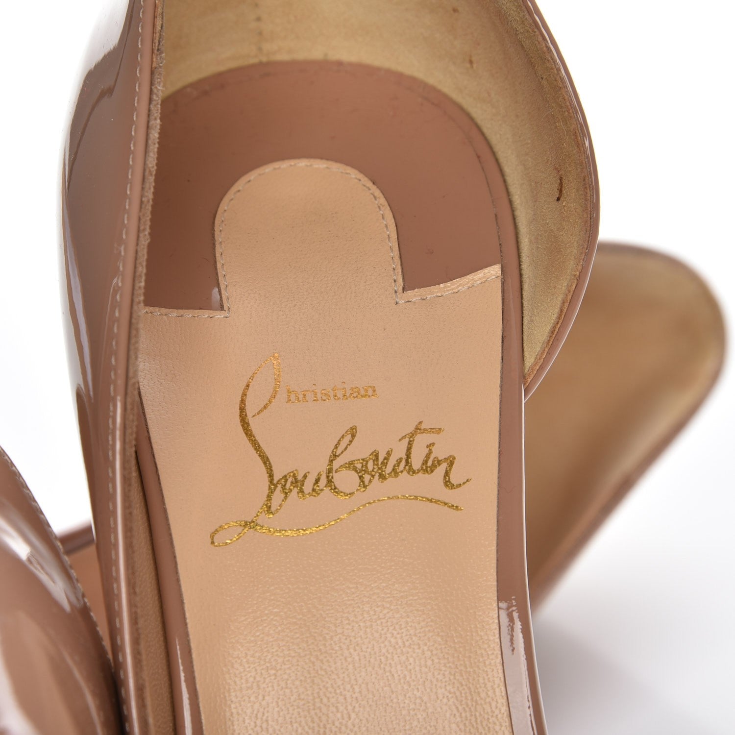 Christian Louboutin Patent Iriza 100 Pumps 39.5 Nude 8 of 9