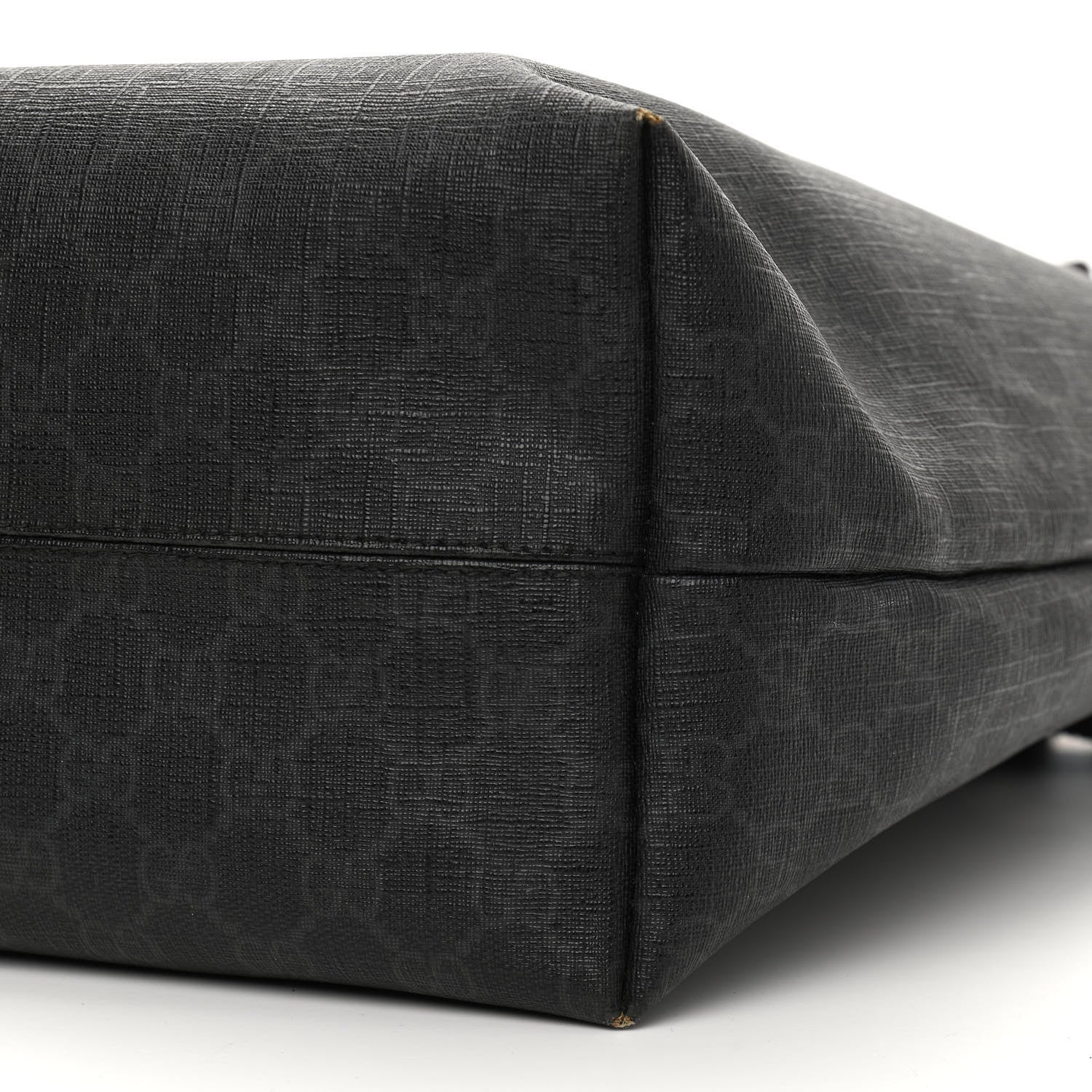 Gucci GG Supreme Monogram Web Handle Vertical Tote Black Grey 10 of 15