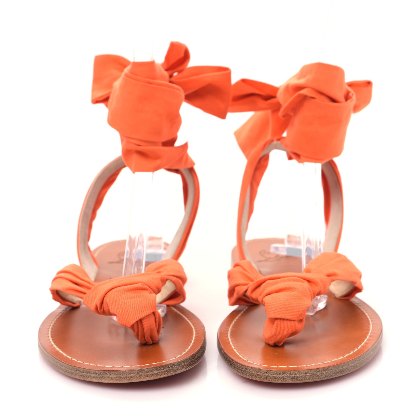 Gabardine Douce Du Desert Flat Sandals 40 Orange