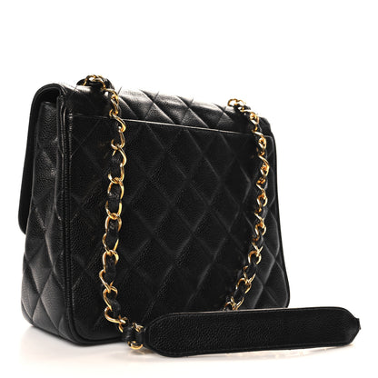 Chanel Caviar Quilted Jumbo Square Flap Black 3 of 10