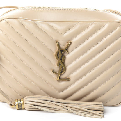 Saint Laurent Calfskin Matelasse Monogram Lou Camera Bag Nude Powder 6 of 8