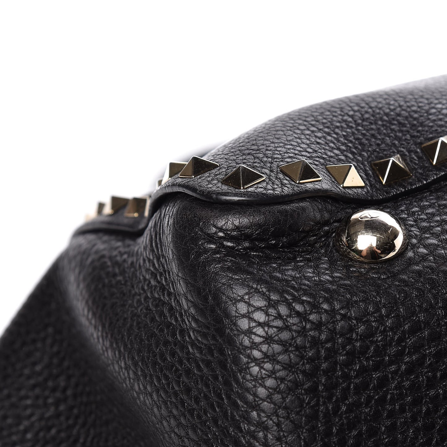 Alce Printed Calfskin Medium Rockstud Tote Black