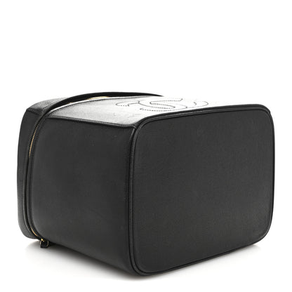 Chanel Caviar Timeless CC Large Cosmetic Train Case Black 4 of 13