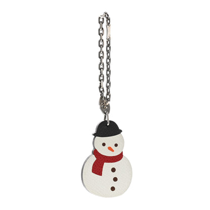 Hermes Epsom Snowman Bag Charm White 1 of 4