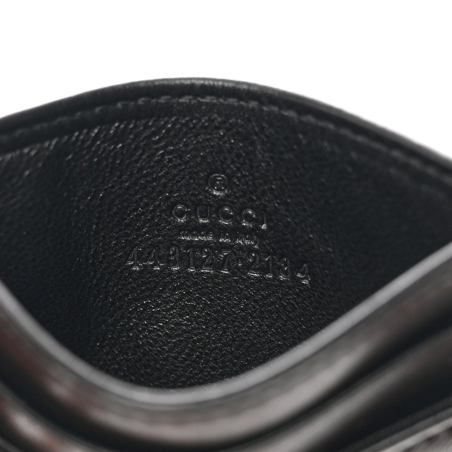 Calfskin Matelasse GG Marmont Card Holder Black