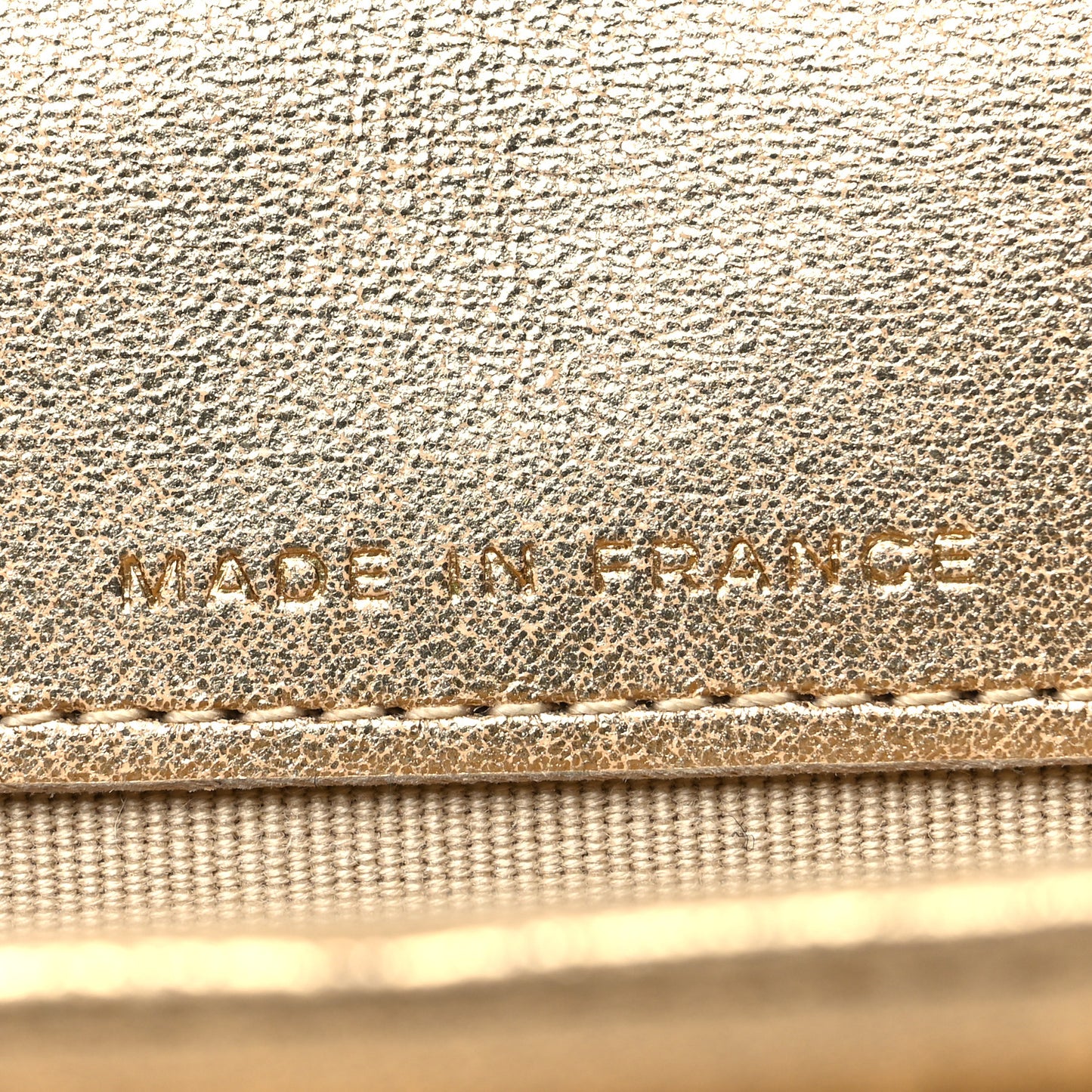 Metallic Lambskin Quilted Flap Card Holder Wallet Gold