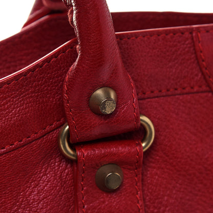 Balenciaga Sugar Goatskin Classic Gold Hardware City Rouge Rouge Coquelicot 14 of 16