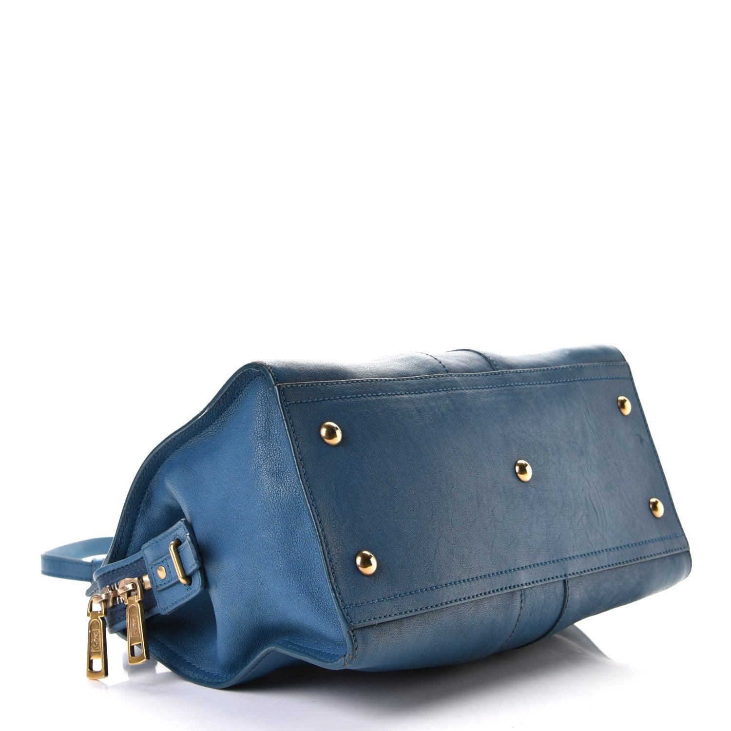 Saint Laurent Sheepskin Small Cabas ChYc Blue 5 of 10