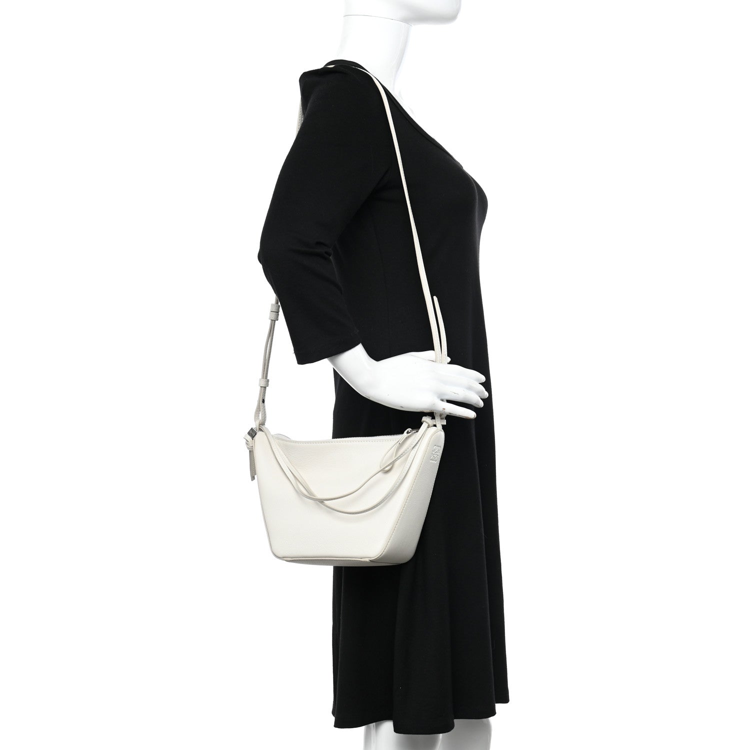Loewe Calfskin Mini Hammock Hobo Soft White 2 of 11