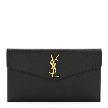 Saint Laurent Grain De Poudre Uptown Pouch Black 1 of 8