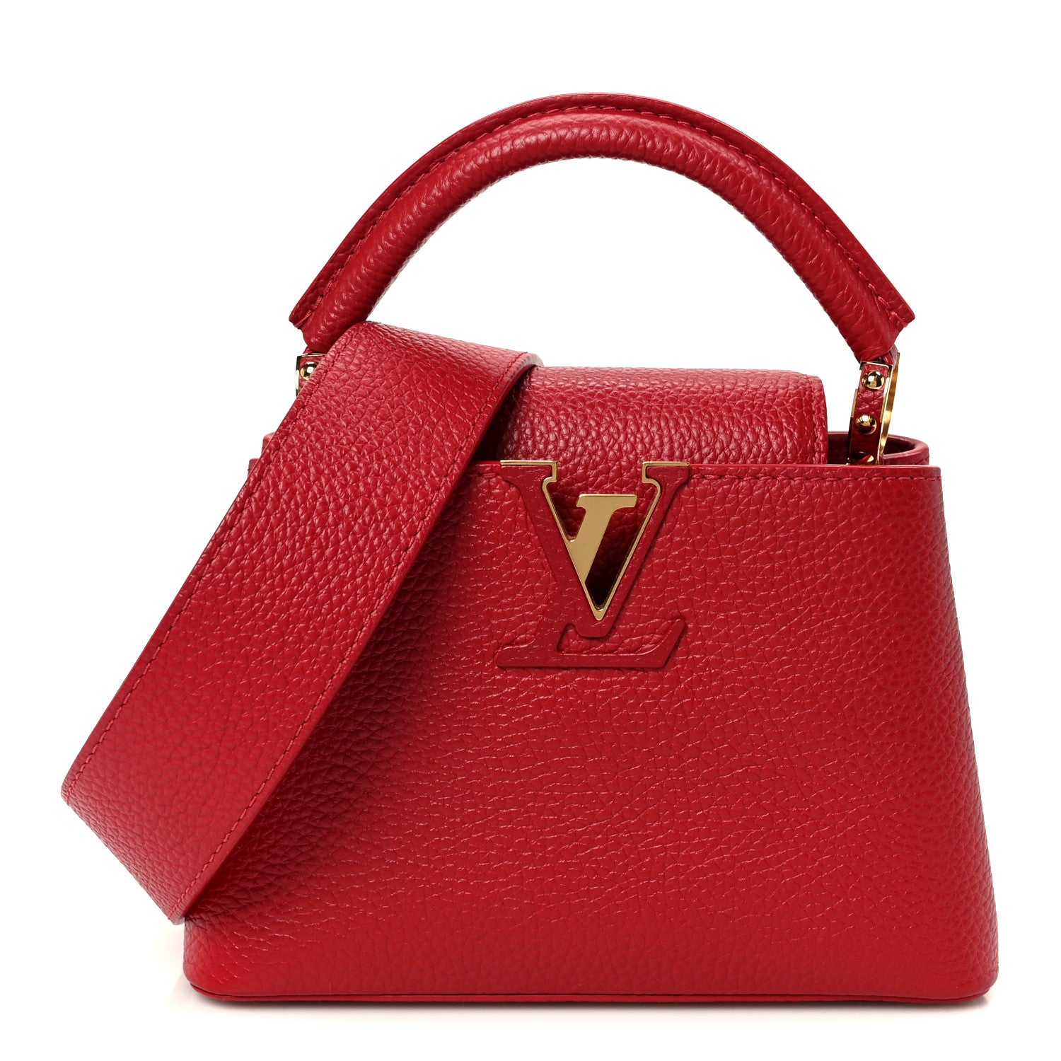 Louis Vuitton Taurillon Mini Capucines Scarlet 1 of 8