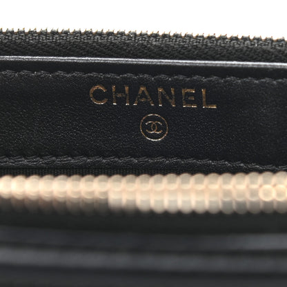 Chanel Caviar Quilted CC Filigree Clutch With Chain Black 8 of 13