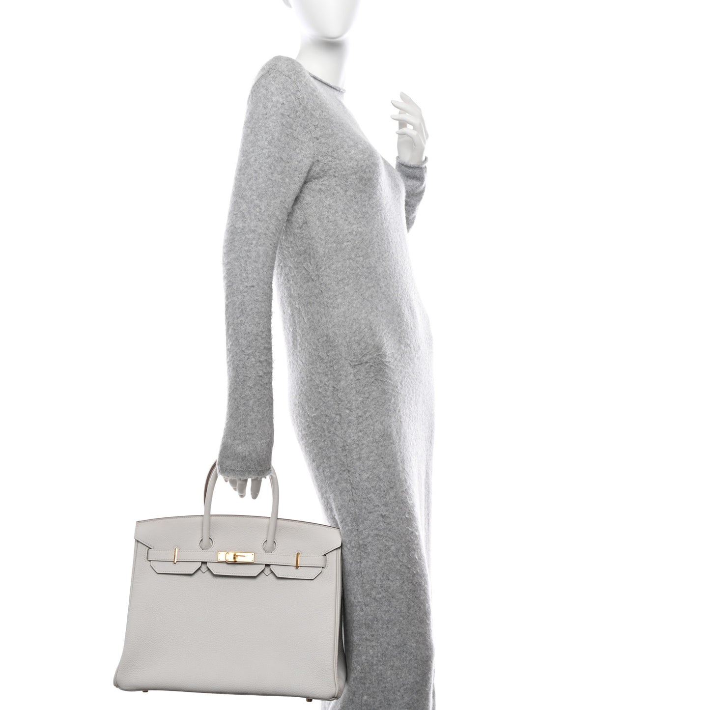 Togo Birkin 35 Gris Pale