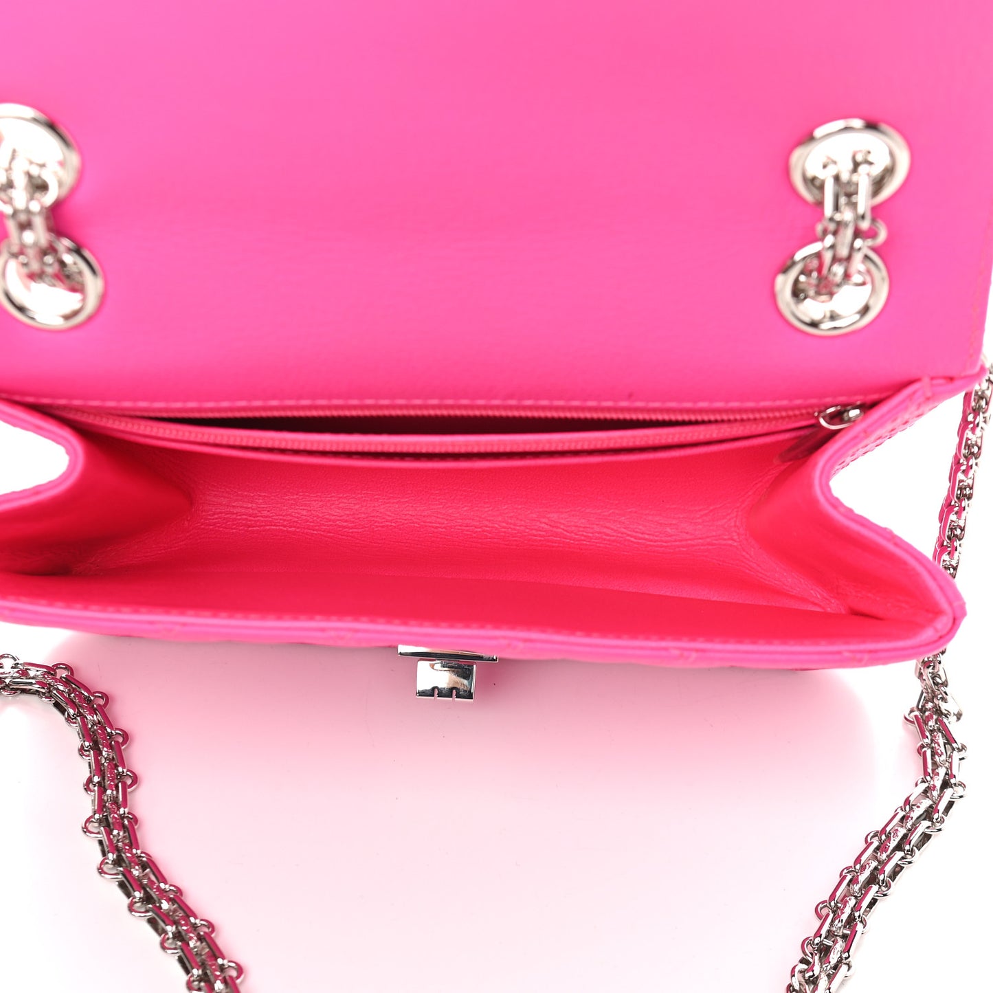 Goatskin Quilted 2.55 Reissue Mini Flap Fluorescent Pink